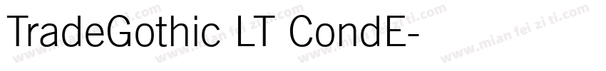 TradeGothic LT CondE字体转换